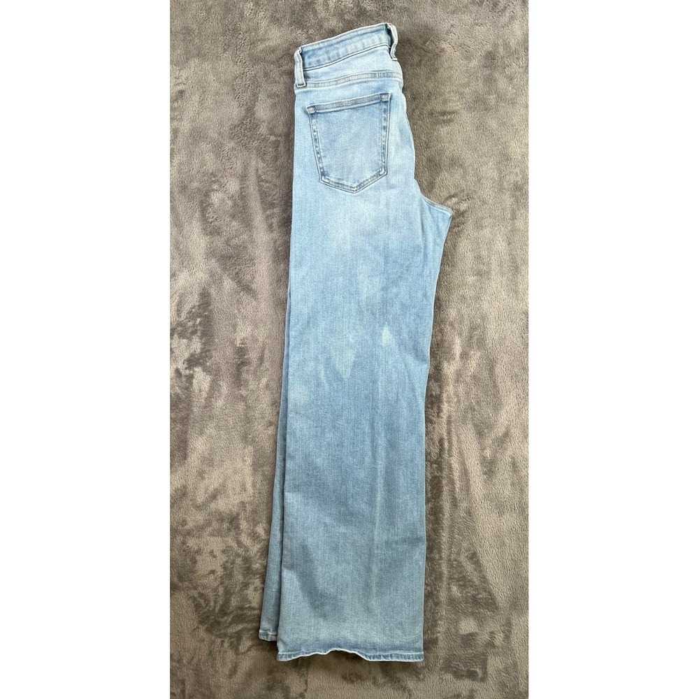 Quince Jeans Womens 27x31 Stretch High Rise Wide Leg Light Wash Distressed - Picture 7 of 16